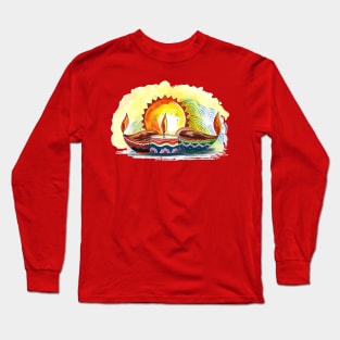 Diwali Concept Watercolor Long Sleeve T-Shirt